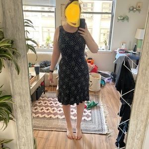 Loft above knee Cotton Navy floral dress